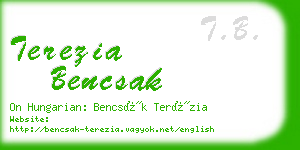 terezia bencsak business card